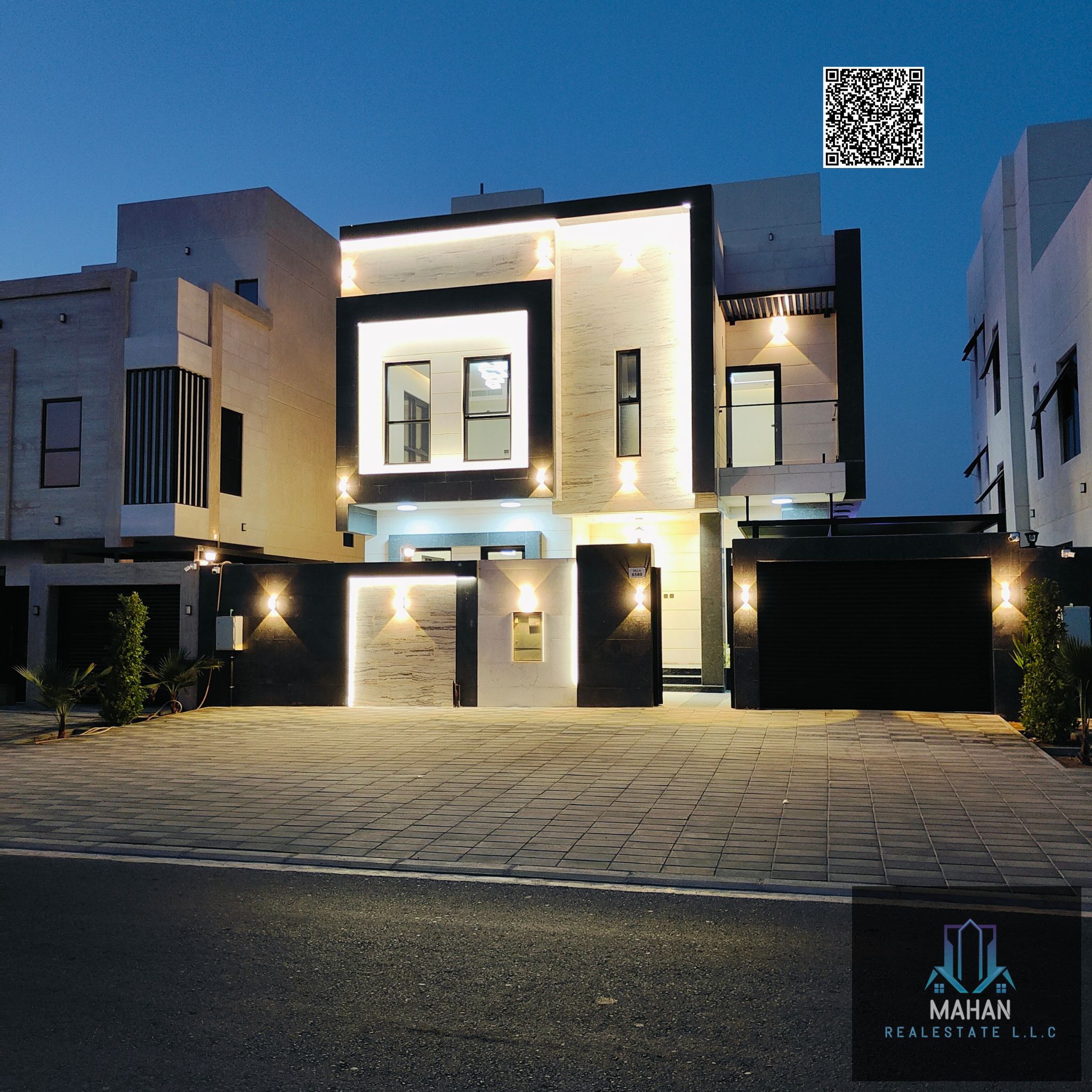 Luxury Modern V. I. P Villa for Sale – Helwa 2, Ajman – Ground + First + Rooftop – Swimming Pool – Deluxe Finishing – Electricity, Water & Central AC Included – Spacious Layouts