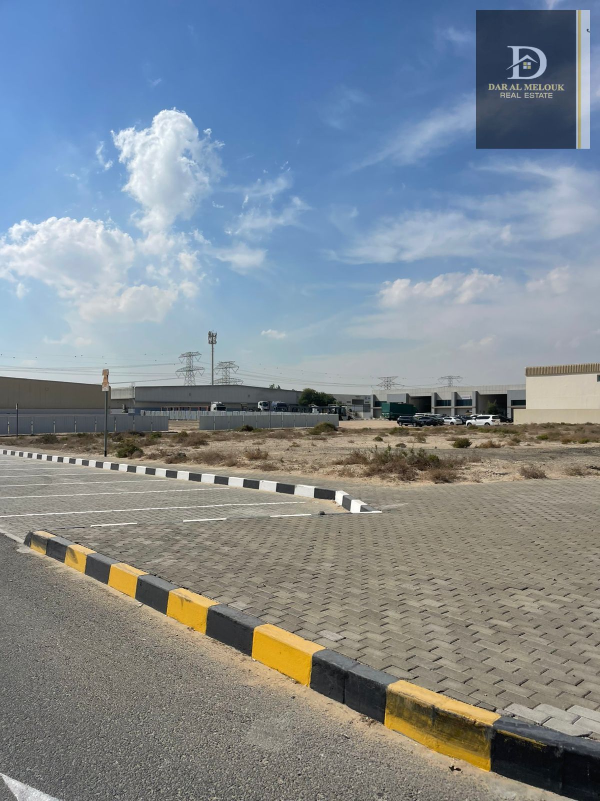 For Sale in Sharjah Industrial Area 18 (Warehouse Land) Commercial land plot measuring 26,716 sq ft, prime location Corner plot on 3 streets and di