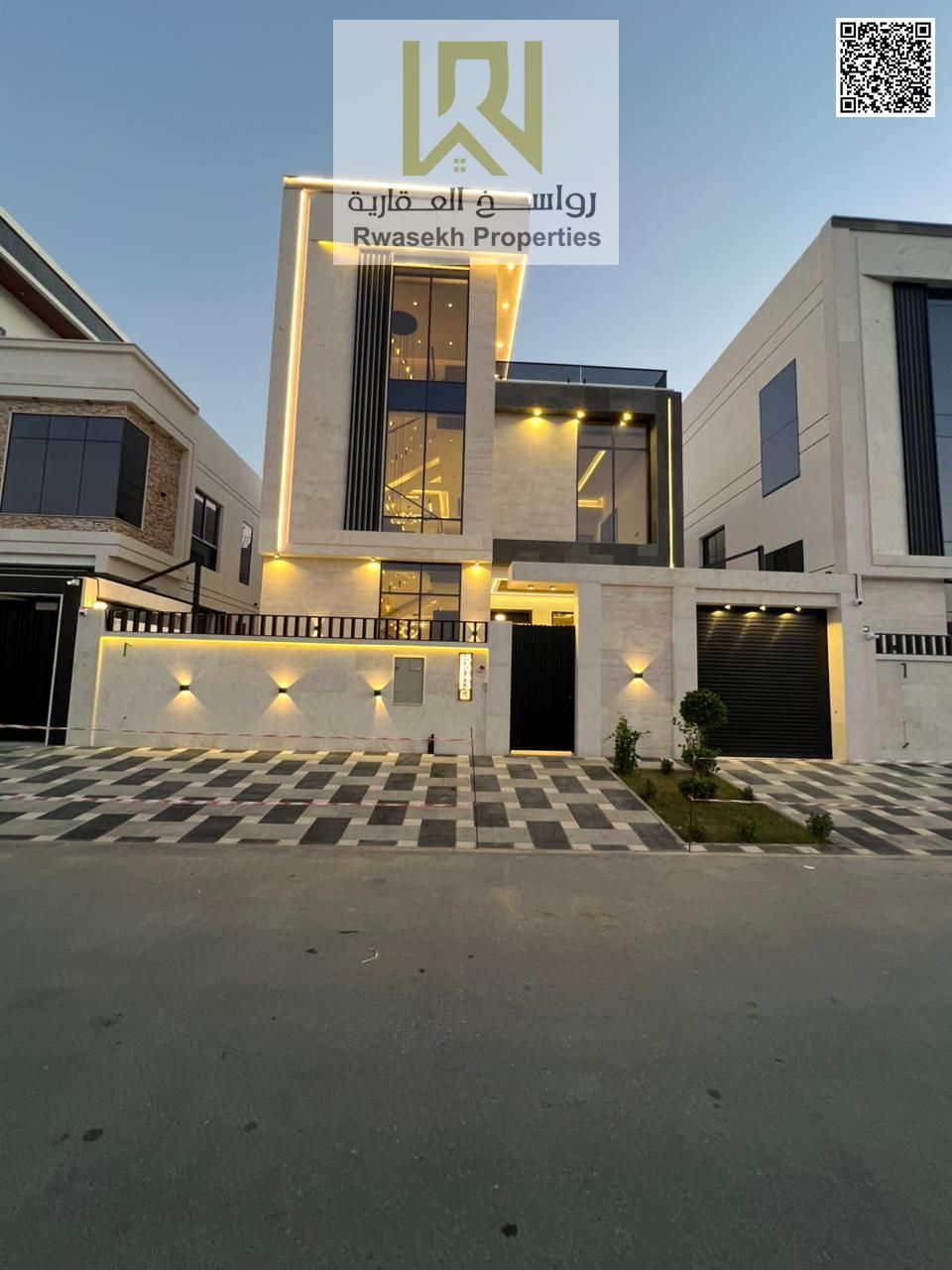 Villa for Sale in Al Yasmeen – Prime Location • Price: AED 2,050,000 • Floors: 3 floors • Bedrooms: 5 master bedrooms • Living Areas: 3 living roo