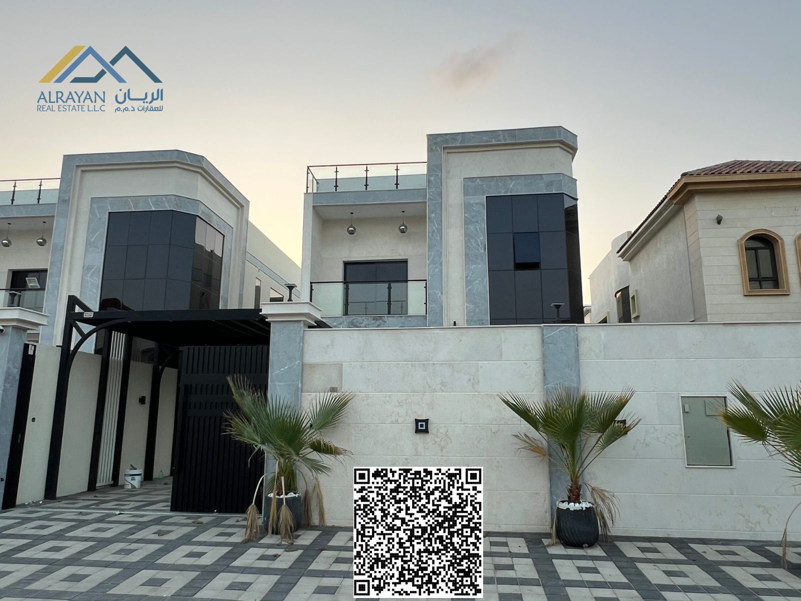 Al Rawda Villa Ajman, next to the mosque, close to the Saudi German Hospital and all services.