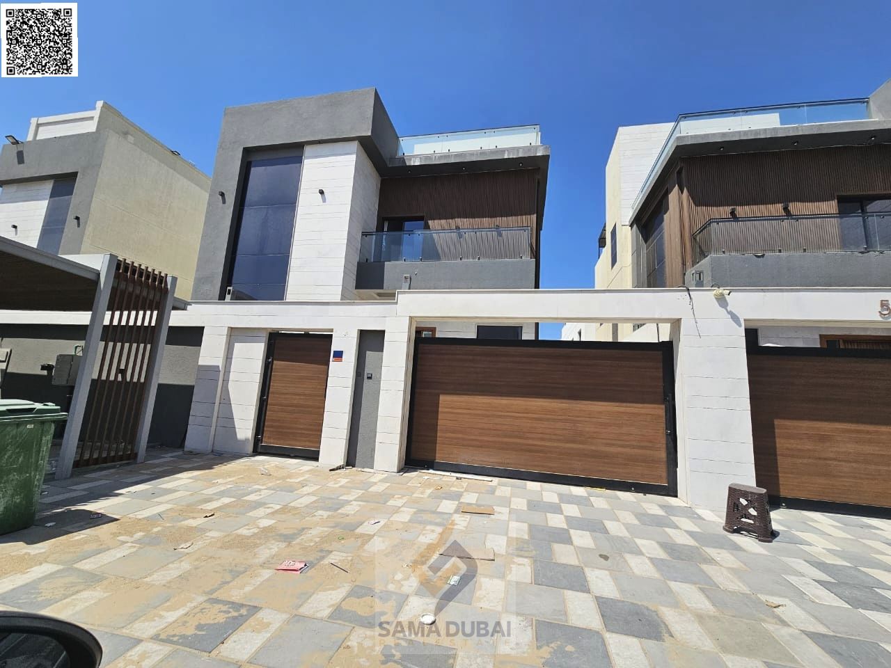 Villa for rent in Al Yasmeen area, Ajman. Two floors, custom finishing. Land area: 3014 sq ft.
