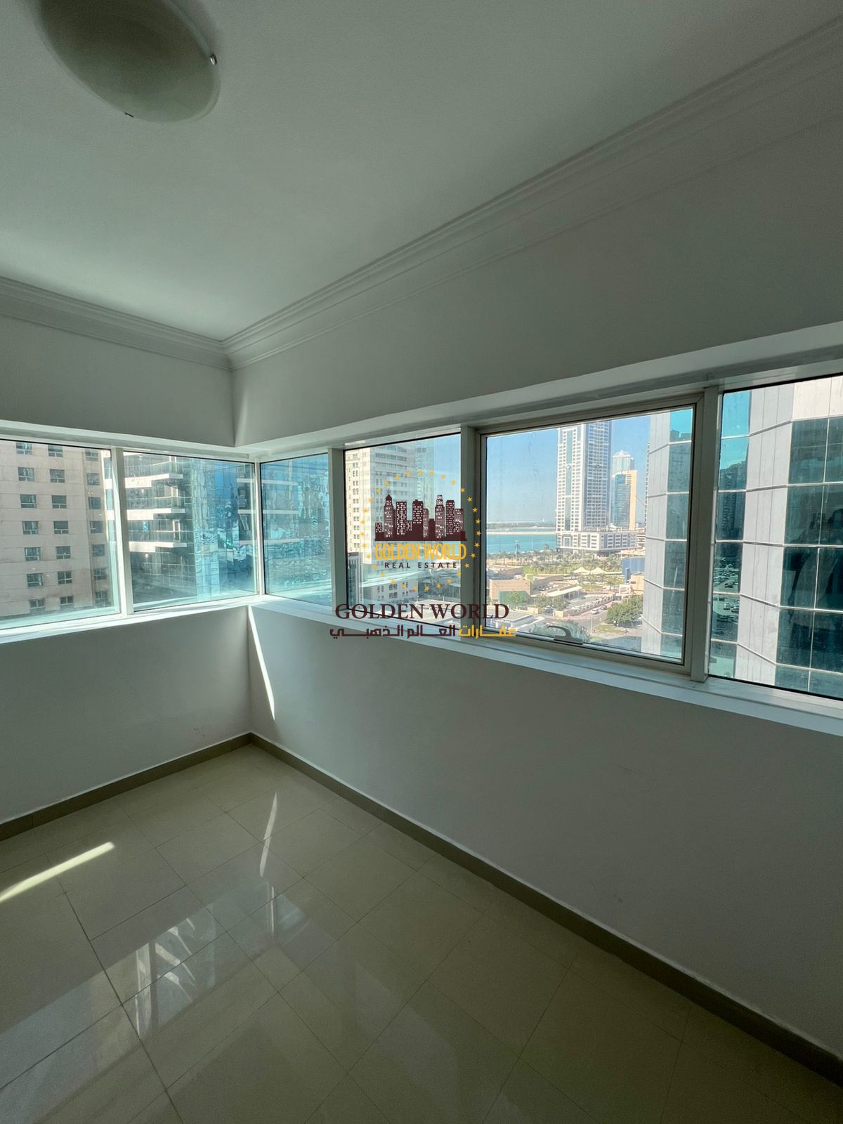 **150 English Characters Ad:** 3BR apartment for rent in Al Taawun with open sea view, 2 master rooms, maid room, balcony, gym, pool, family building