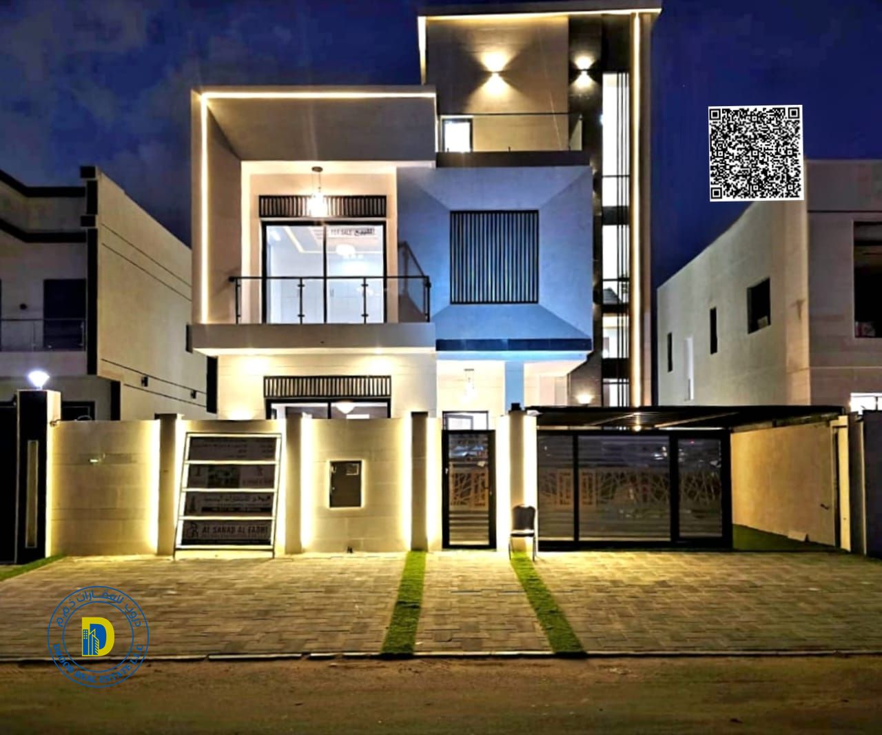 For sale at an attractive price: a 6-bedroom villa with a roof in Al Helio 2, Ajman. Registration fees. Freehold . Bank financing.