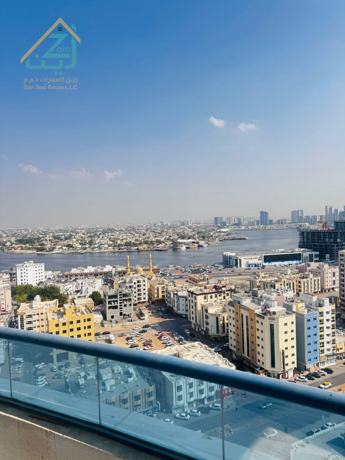 Full Open View 3 Bedroom Hall With Balcony for rent in falcon tower ajman