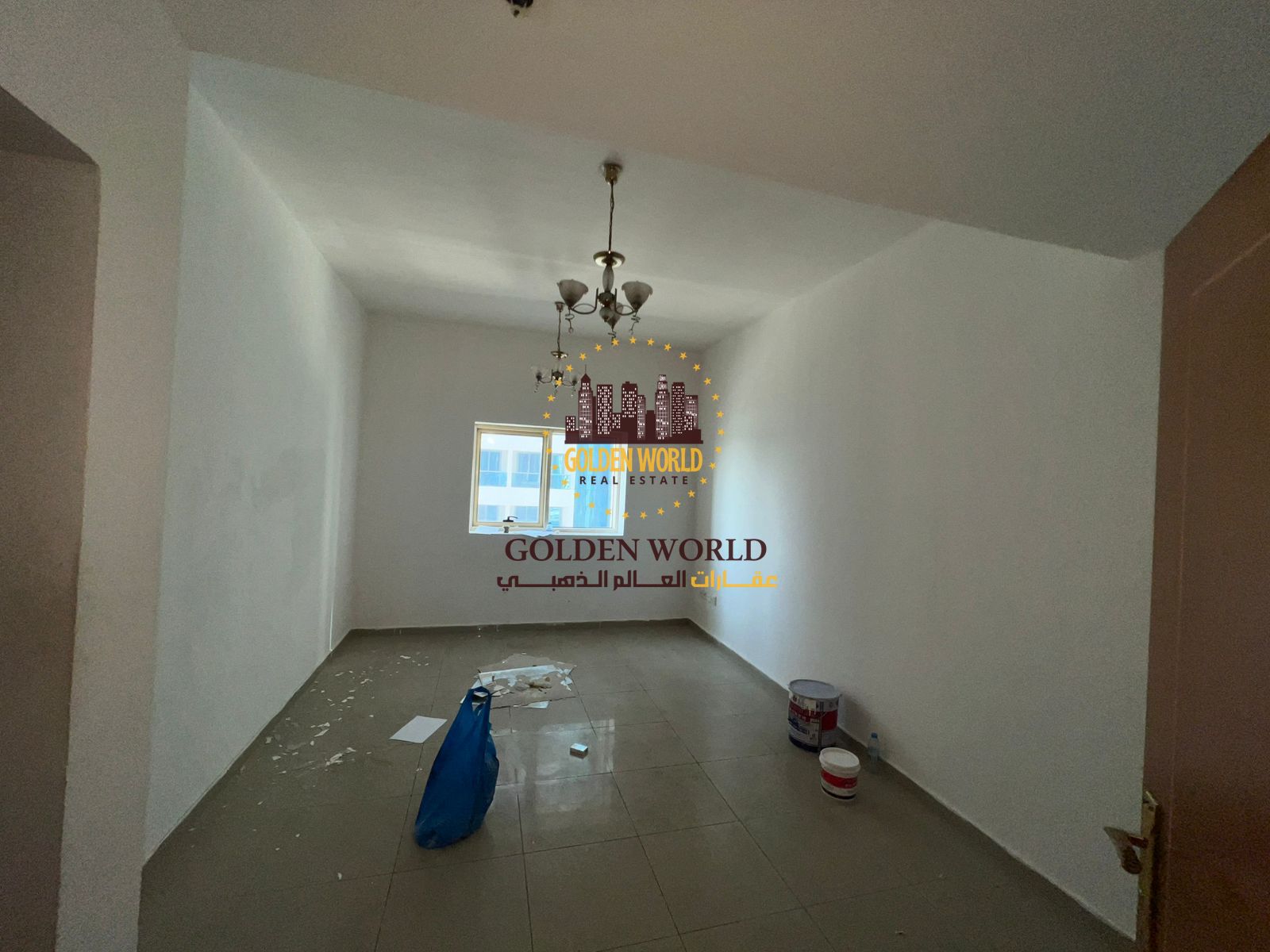**150 English Characters Ad:** 1BR apartment with living room for rent in Al Khan, prime location, secure, clean, central gas, 24/7 CCTV, family-only