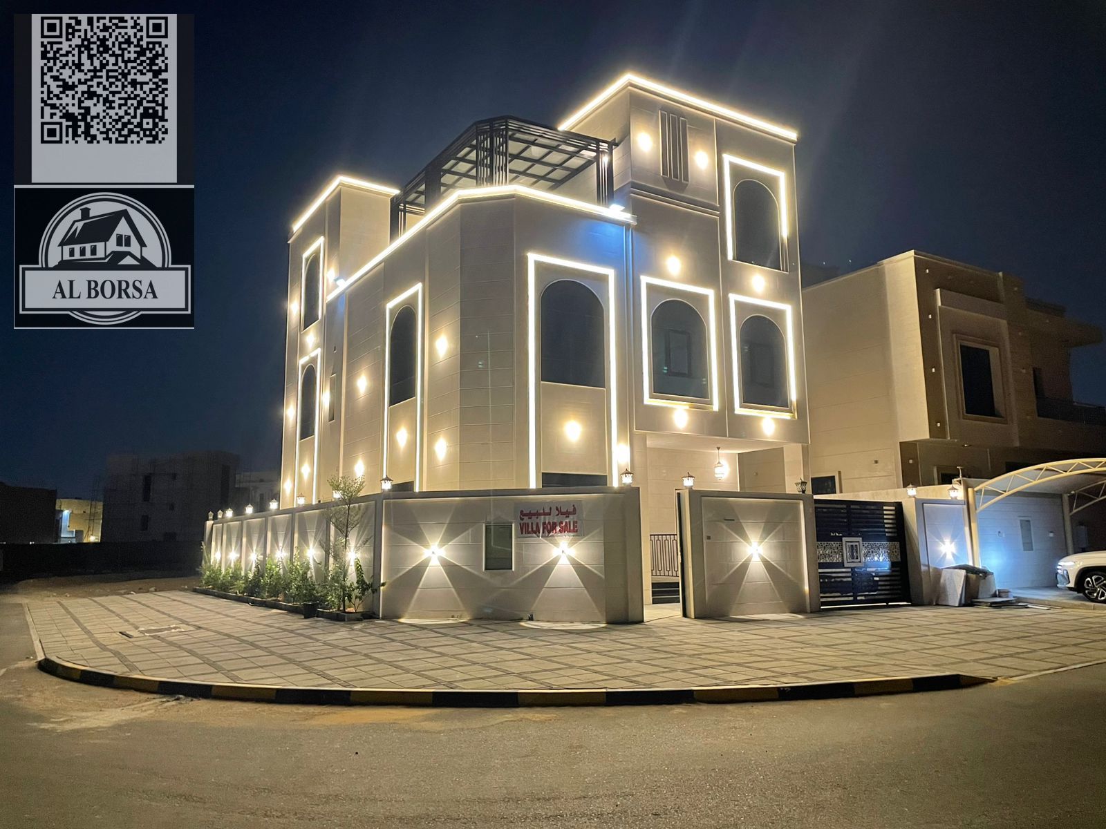 Luxury corner villa with 7 master bedrooms, stone facades and ducted air conditioning in Al Amrah, Ajman – AED 2,250,000 (including registration an