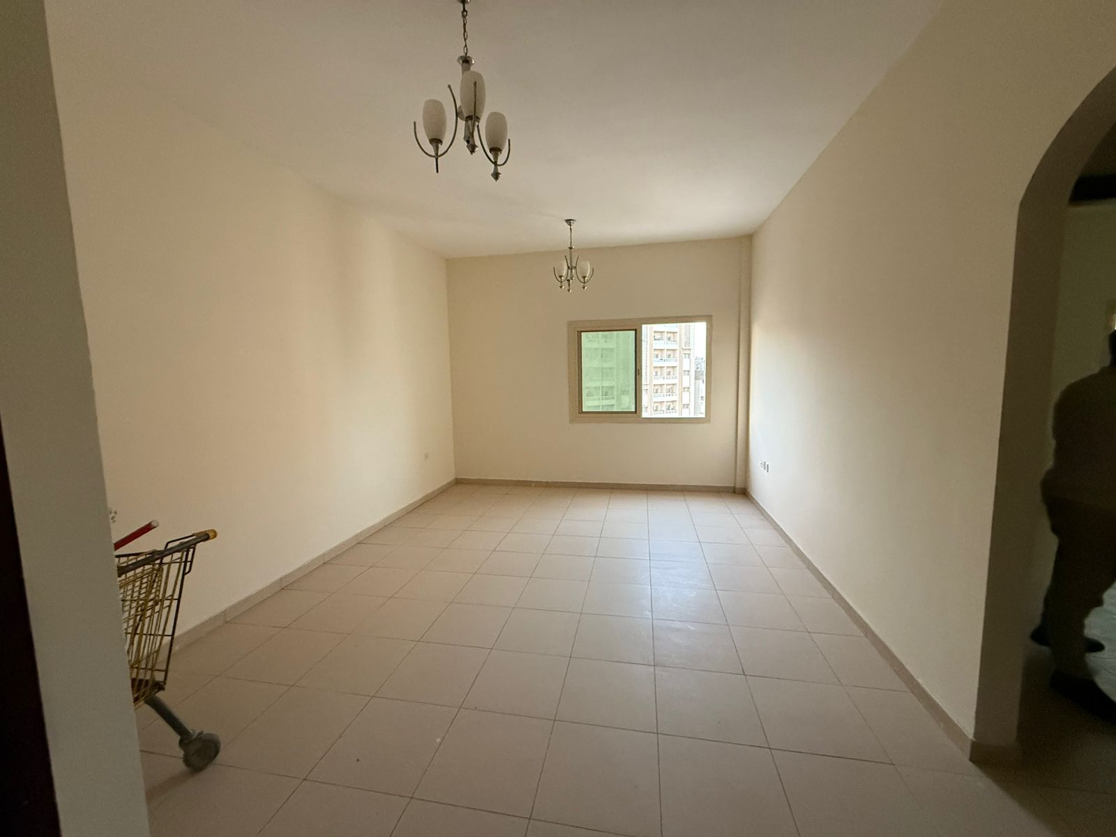 One-bedroom apartment for annual rent with spacious layout, central AC, super-lux finishing, and available terrace parking