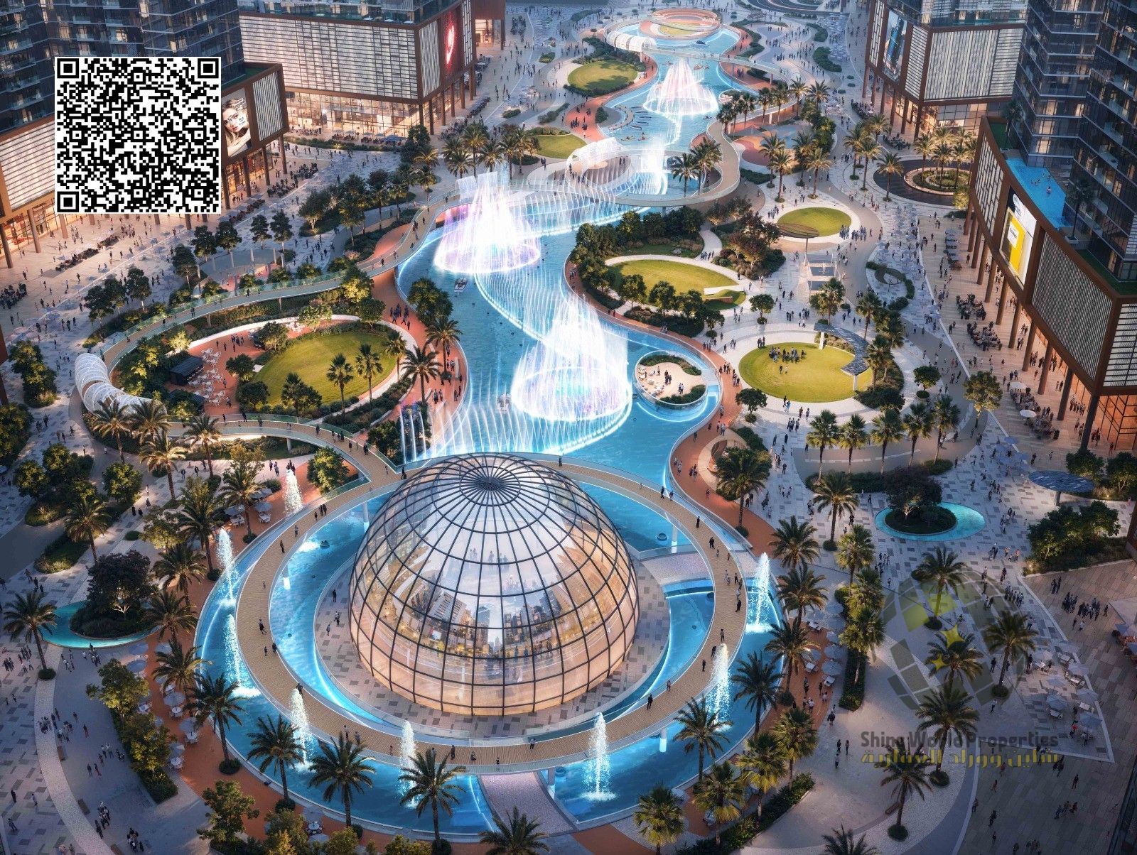 Central lake and landscaped green areas Jogging and cycling tracks