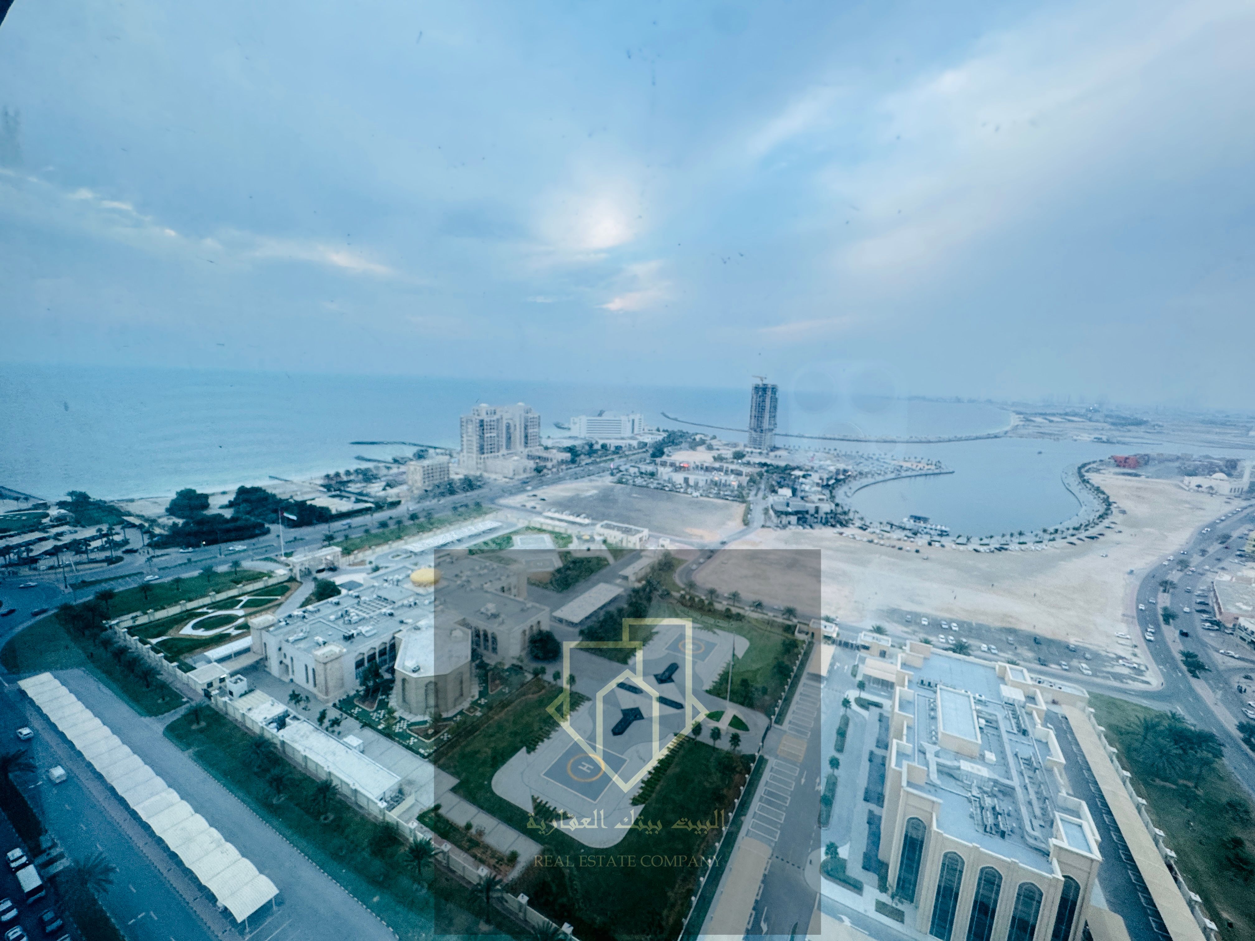 Office for annual rent in the Corniche area, free air conditioning and free parking.
