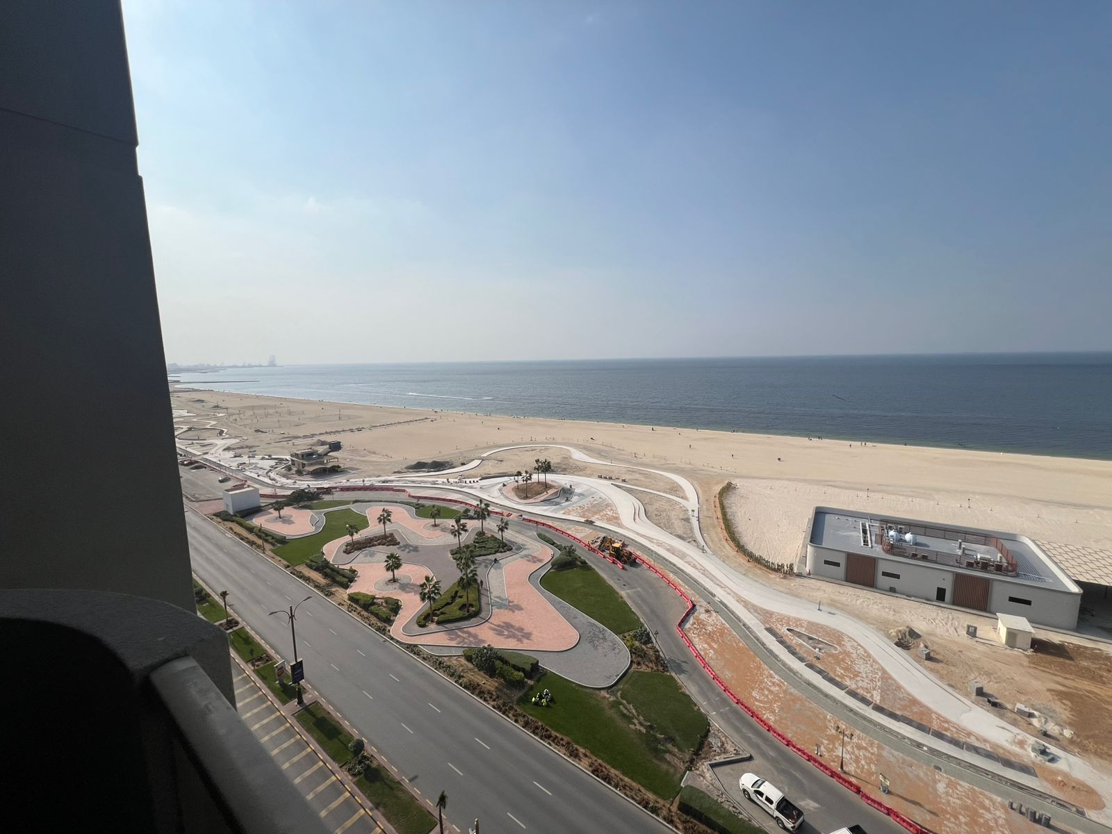 Three bedrooms and a living room # Central air conditioning # Free maintenance # Ajman Corniche, sea view