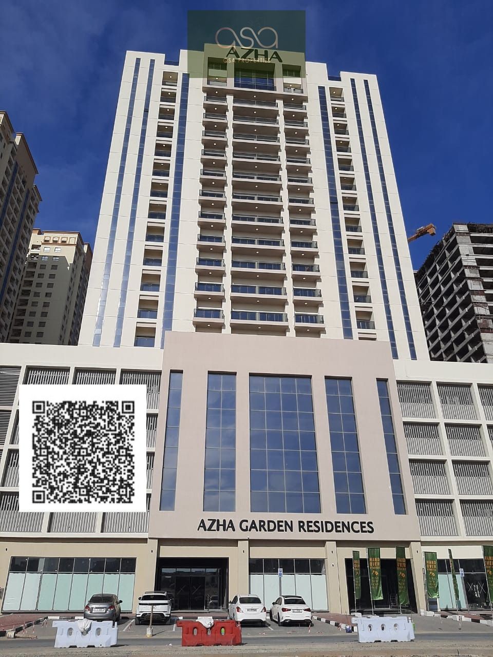 One Bedroom Apartment in Brand New Building Available For rent with Parking (Azha Garden Residence)