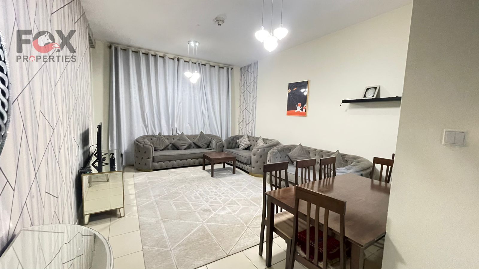 Furnished apartment with two bedrooms and a lounge for rent - ready immediately! Enjoy comfort and privacy in a fully serviced apartment, available for accommodation from tomorrow. • Price: AED 6000 per month. • Advantages: The price includes all bills (i