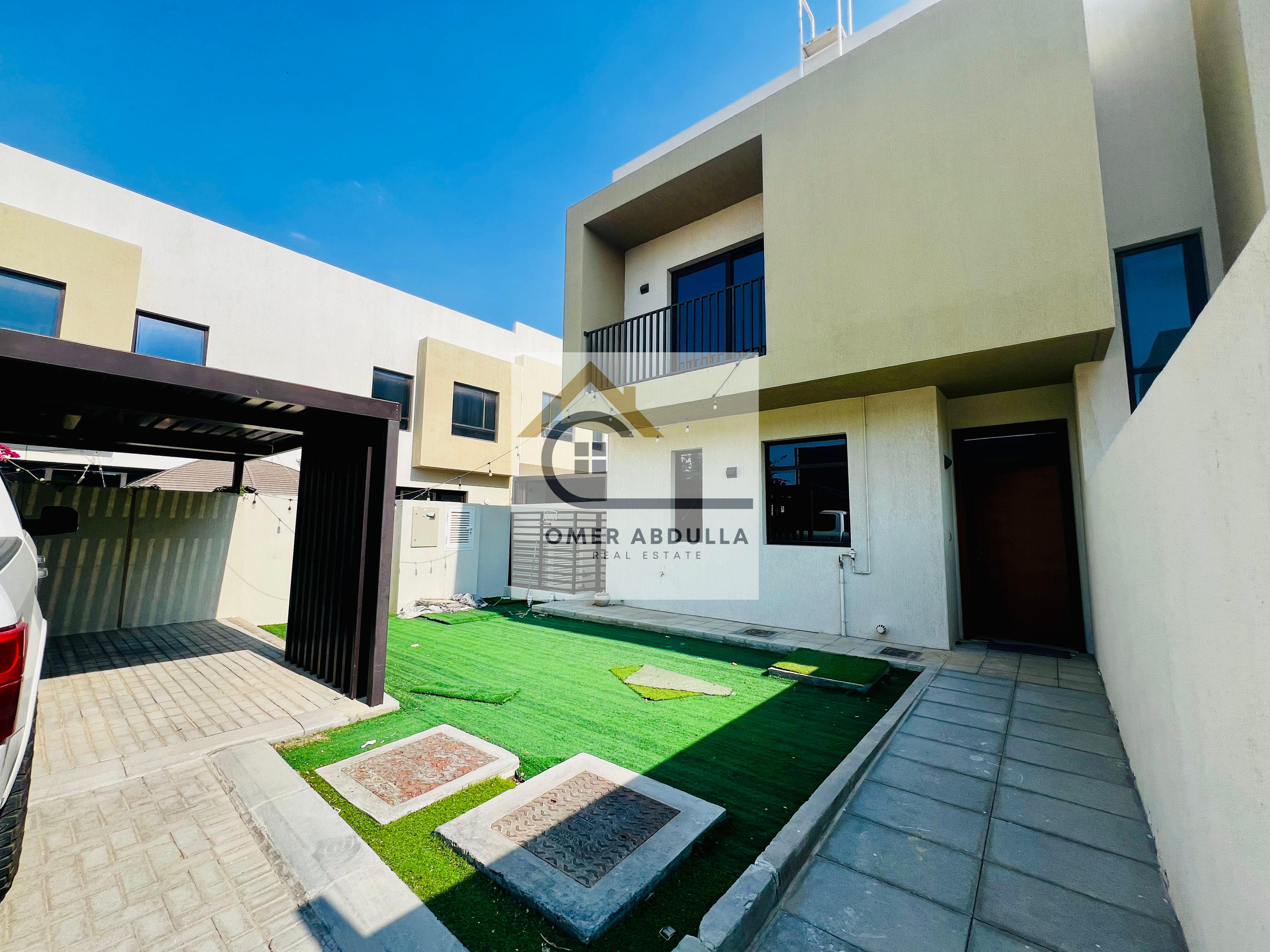 Corner Unit | Spacious 3Br-Townhouse with maid Room | 4 Bath | 2 Parking Spaces | Only 110k | Nasma Residence Sharjah