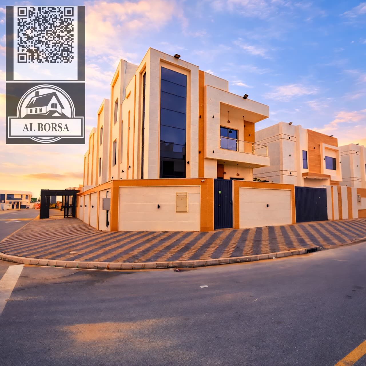 Villa for rent – Al Zahiyah, Ajman | Corner plot | 4 master bedrooms + Majlis + Living room + Maid's room | First occupancy | Luxury design – AED