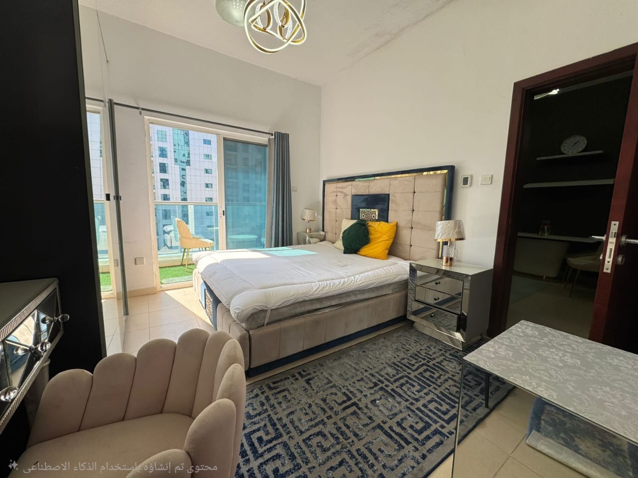 One bedroom and living room for sale in City Towers, fully furnished. An unmissable opportunity.