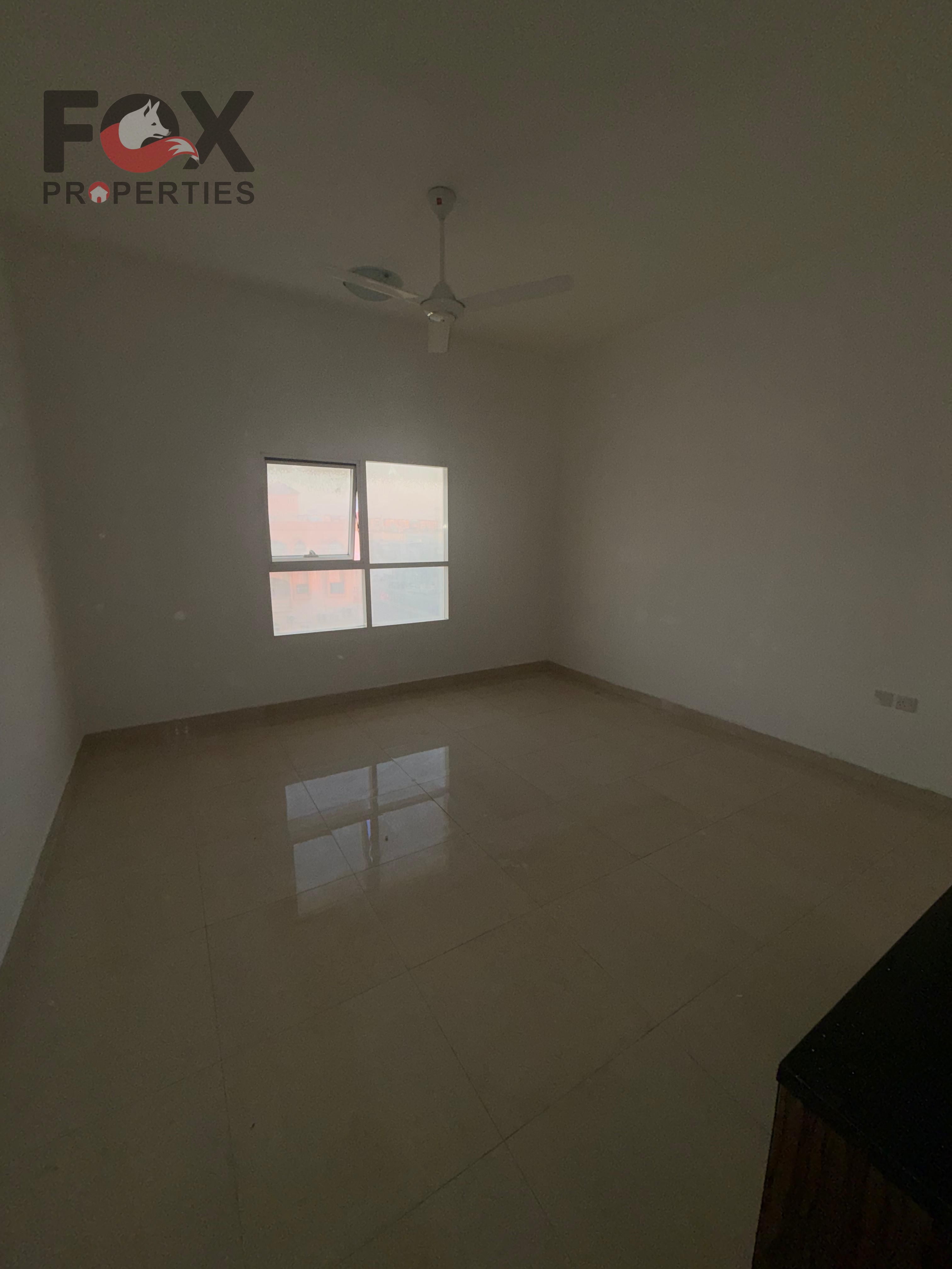 Studio apartment for annual rent in Al Muwaihat 2, excellent size, central air conditioning, and prime location.