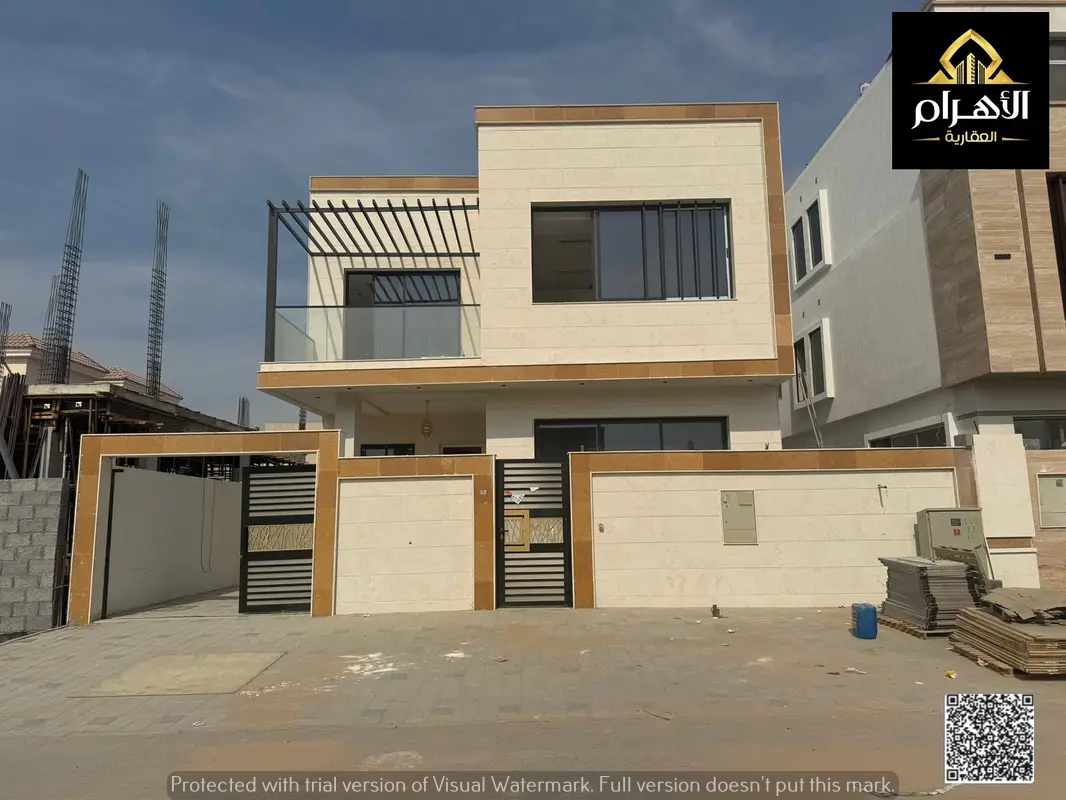 For sale, including registration fees: a luxurious villa in the Al Yasmin area of Ajman, located on a main street in a prestigious and vibrant resid