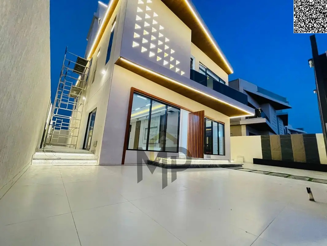 High-end finishing villa with roof in Ajman, including swimming pool, registration and ownership included.