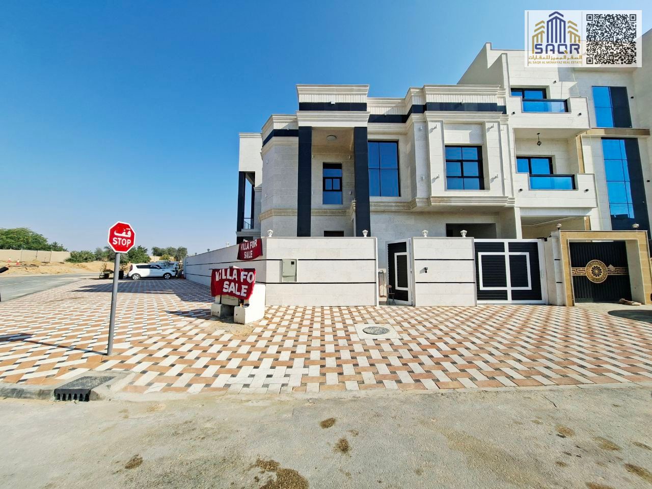 Deluxe Corner Villa, including registration and ownership fees, water, electricity, central air conditioning, and kitchen appliances. Large setback pr