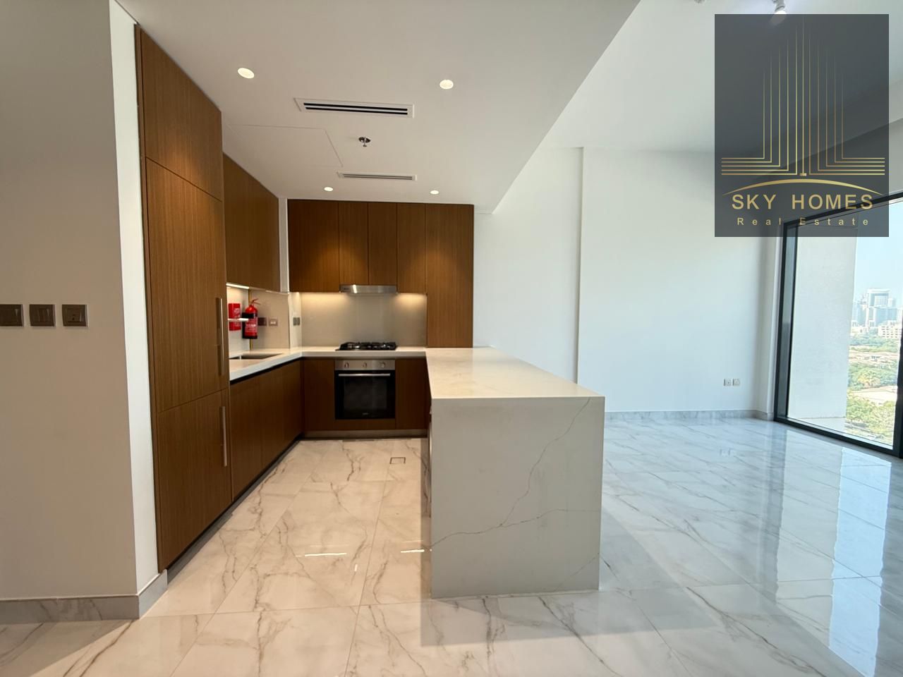 Brand new chiller free semi furnished 1bhk apartment for rent just in 70k in 4cheques with all amenities free