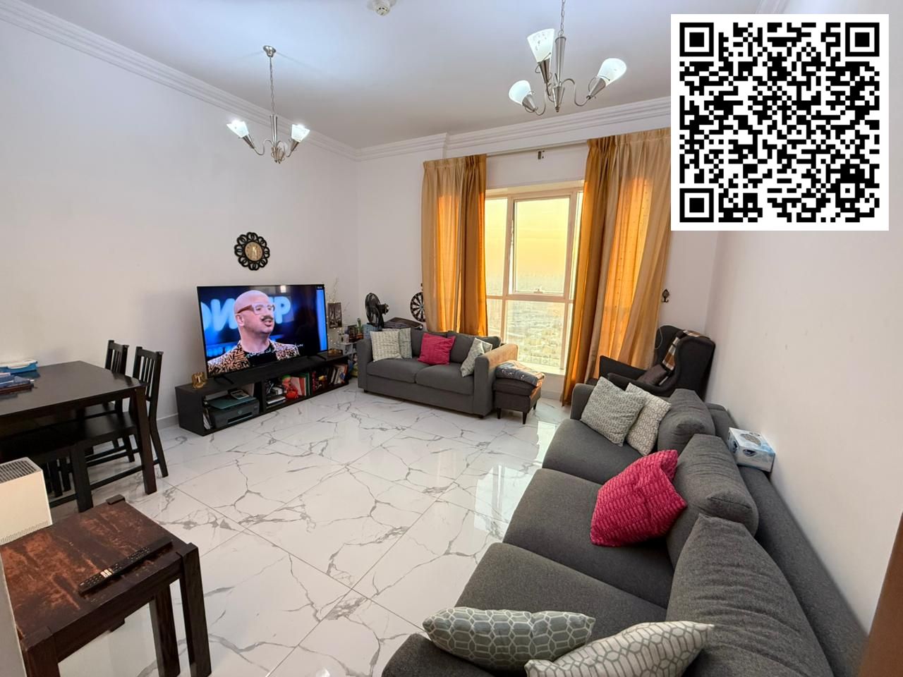 Ready-to-move-in investment apartment for sale in Oasis Tower – Ajman | 1 bedroom | 24th floor