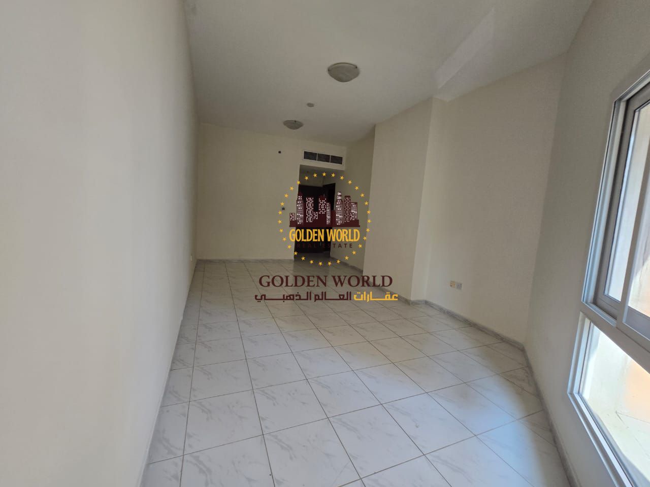 3-bedroom apartment with living room and balcony, 3 bathrooms, open view, swimming pool, great location in Al Majaz 2, reduced price.