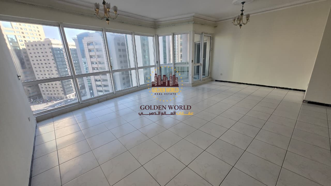 Spacious 3BR apartment in Al Majaz 2 with open panoramic view, balcony, maid’s room en-suite, 4 bathrooms, free AC, prime location near the corniche.