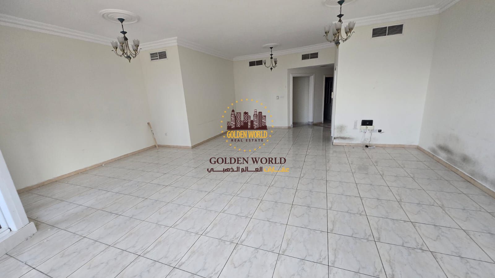 Spacious 3BR apartment with sea view, balcony, master bedroom, maid’s room, 4 bathrooms, free AC, prime corniche location.