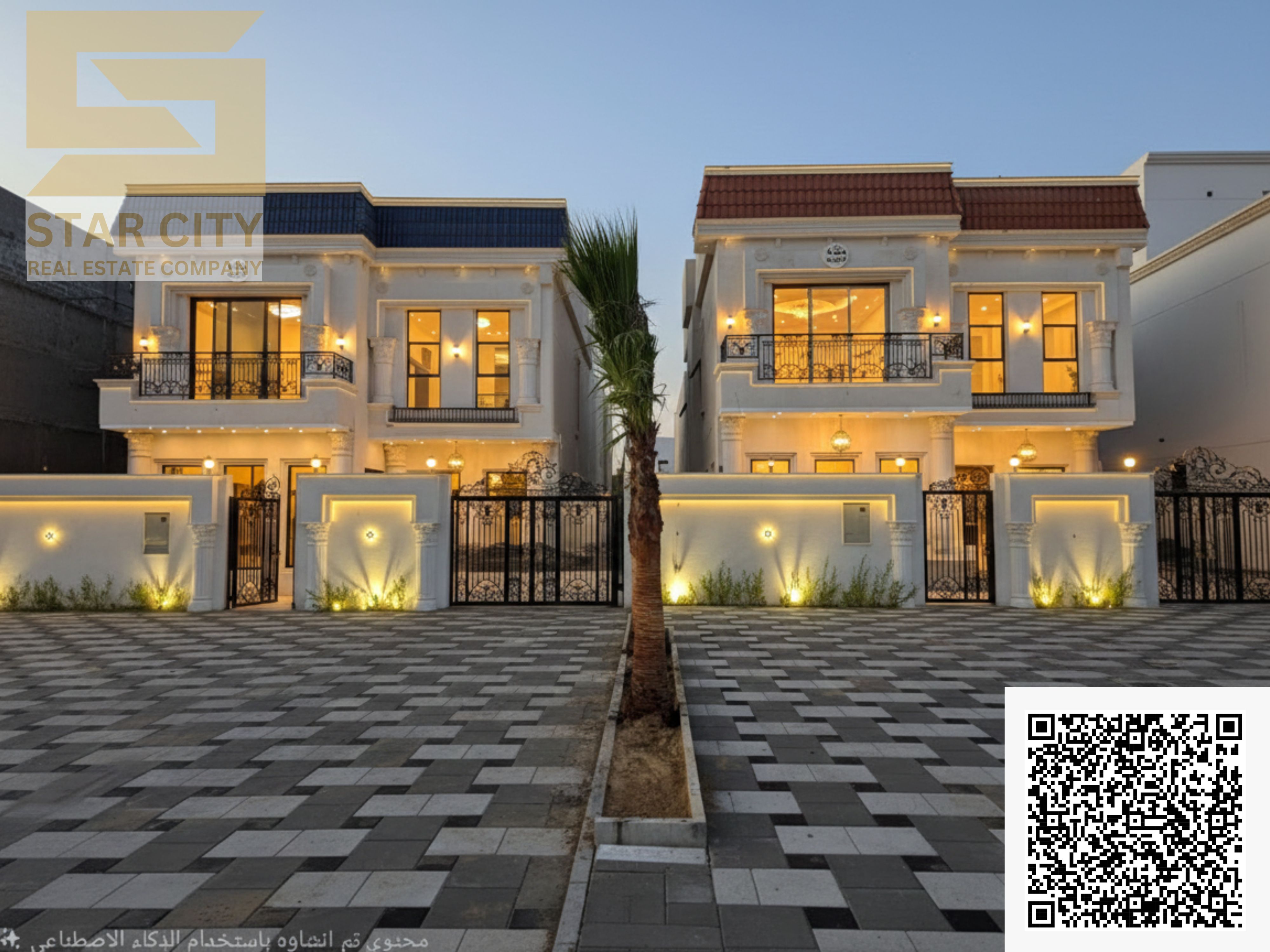 Villa for sale in Al-Haliou, classic design, central air conditioning, 5 master bedrooms. Price 1,770 million (including fees).