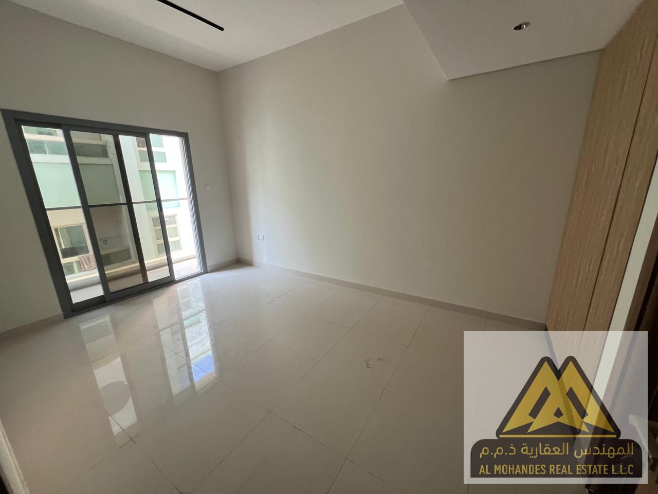 2-Bedroom apartment for rent in Al Naeemiyah 1, Ajman – first occupant, master bedroom, 2 bathrooms, balcony, central AC, family-only, AED 47,000r