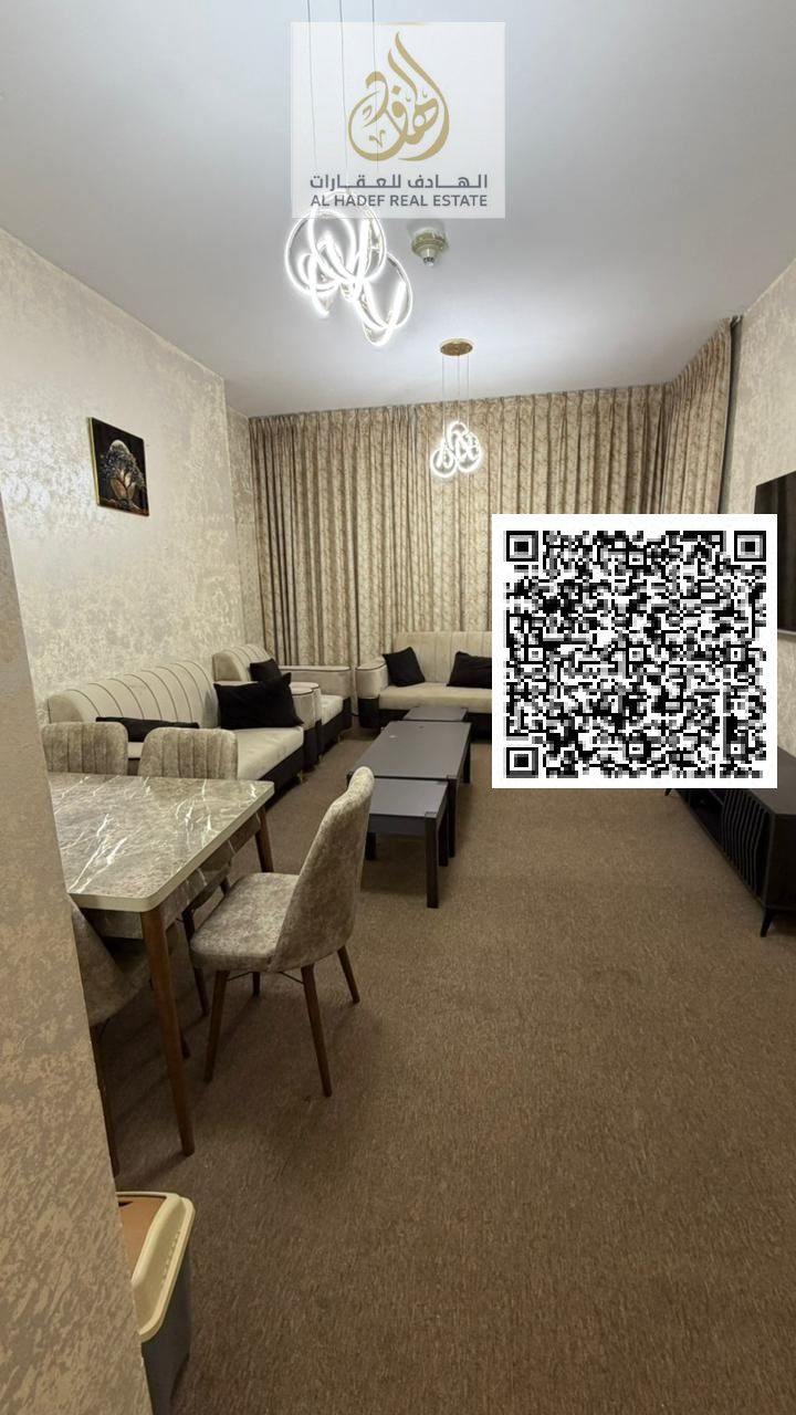 Two bedrooms and a living room with three bathrooms, two balconies, built-in wardrobes, city view, private parking, spacious and excellent location in