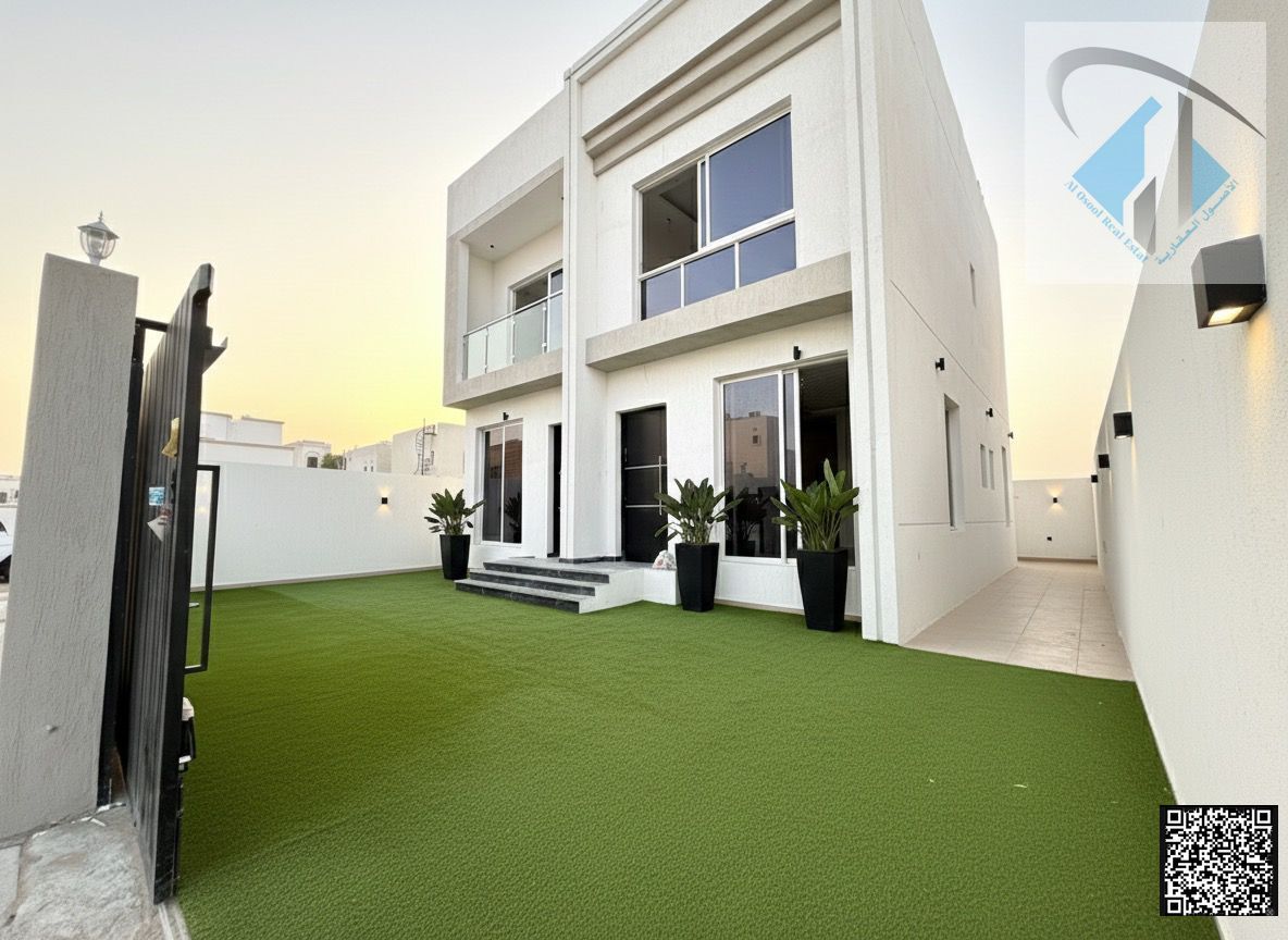 For sale, a new villa with a large yard, the first resident, close to the Mohammed bin Zayed exit, with the possibility of bank financing for a period
