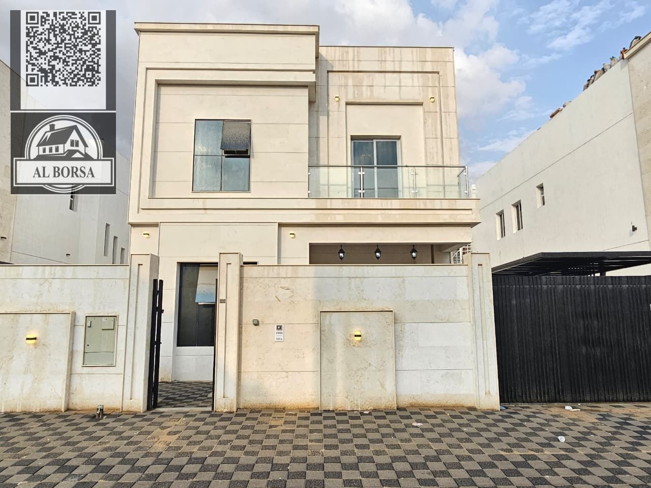 Brand new villa in Al Zahia for rent or sale | 5 master bedrooms + living room + majlis + maid's room | Rent: 100,000 (installments available) | Sa