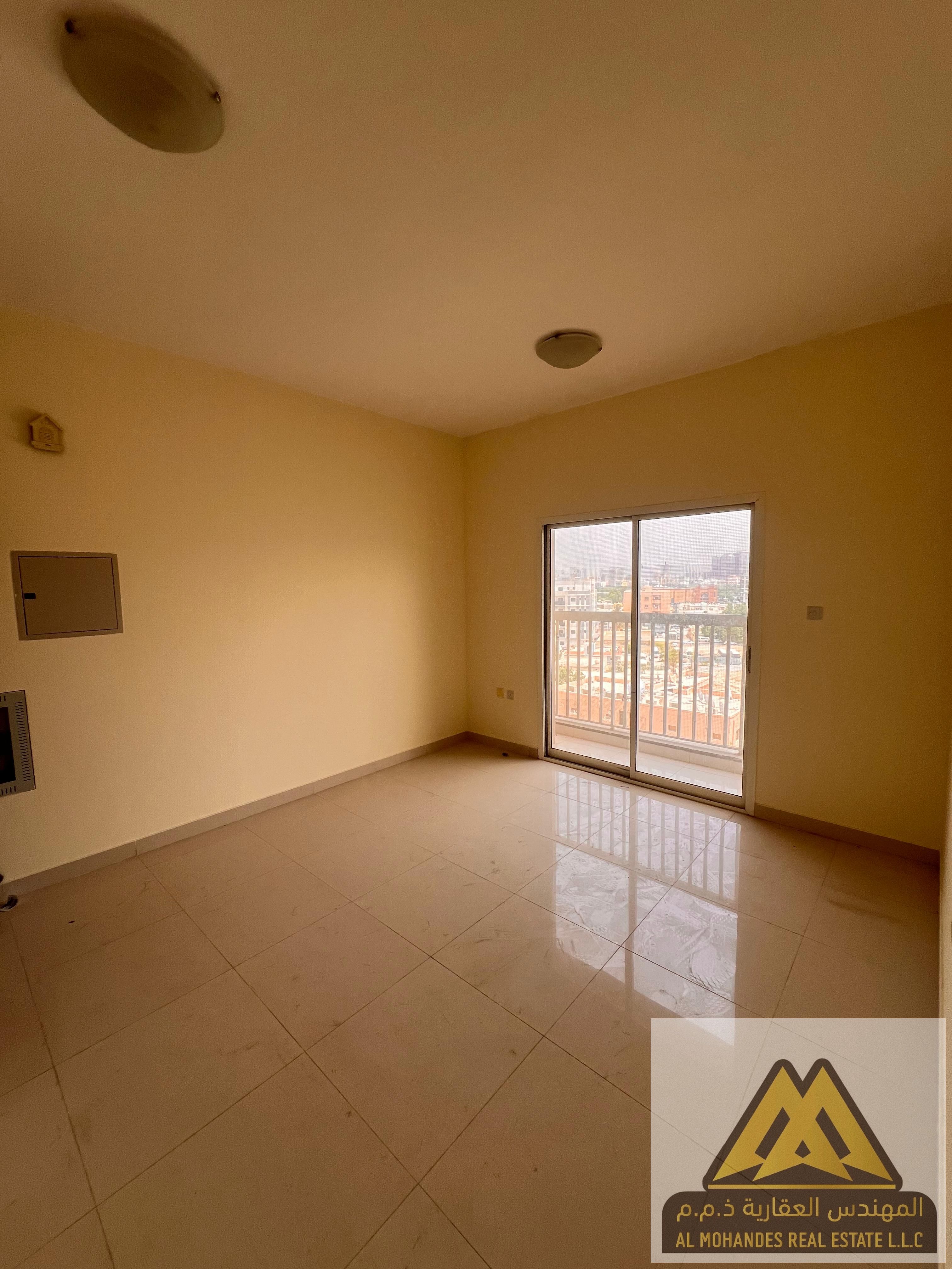 1-Bedroom apartment for rent in Al Nuaimiya 3 – spacious layout, balcony, central AC, prime location behind Al Safeer, AED 29,000/year.