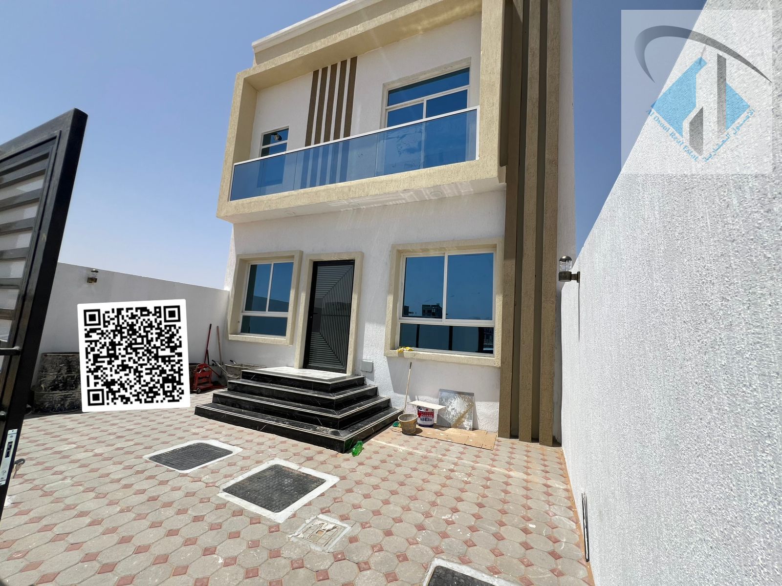 For sale, a new villa with a large yard, the first resident, close to the Mohammed bin Zayed exit, with the possibility of bank financing for a period
