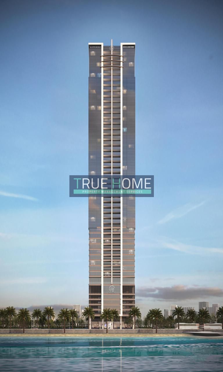 luxurious apartment with a direct panoramic sea view in Al Khan,