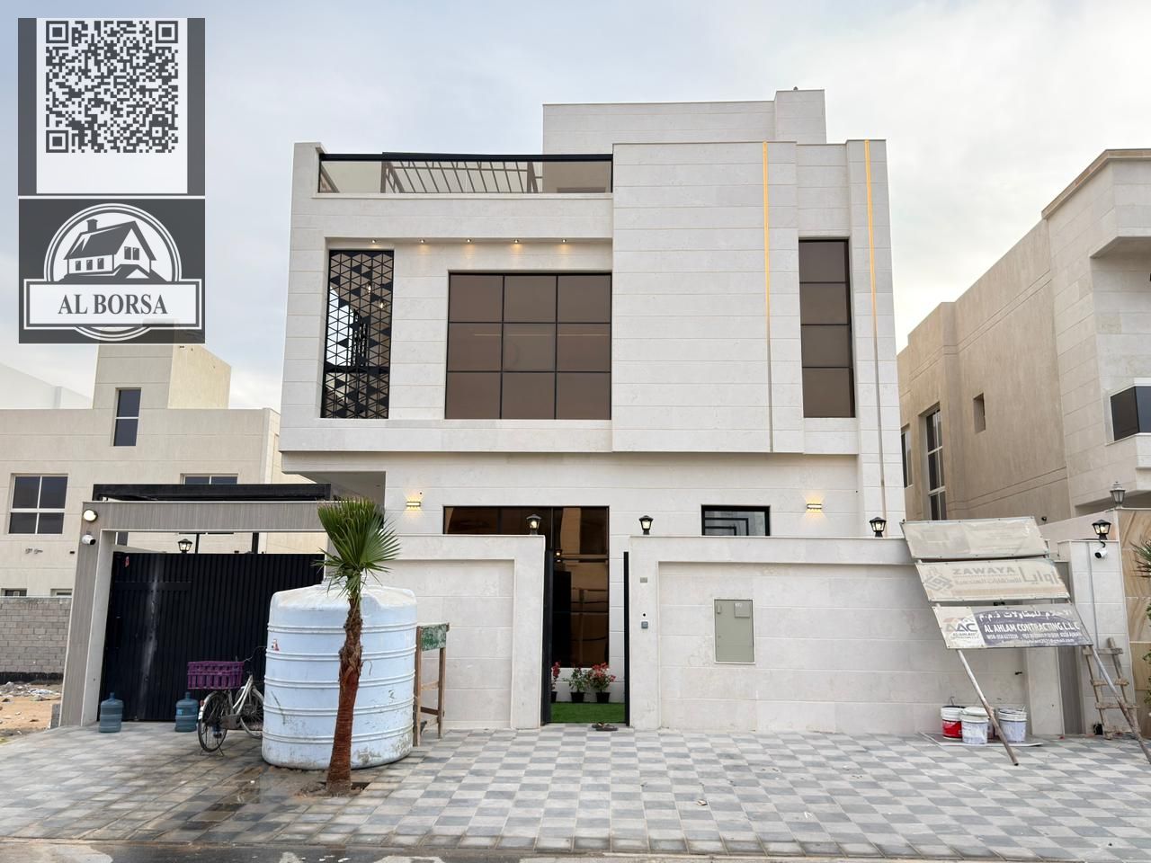 Luxury villa for sale in Al Bahia, Ajman | Two floors and a rooftop terrace + swimming pool | 7 master bedrooms | Registration included | AED 1,950