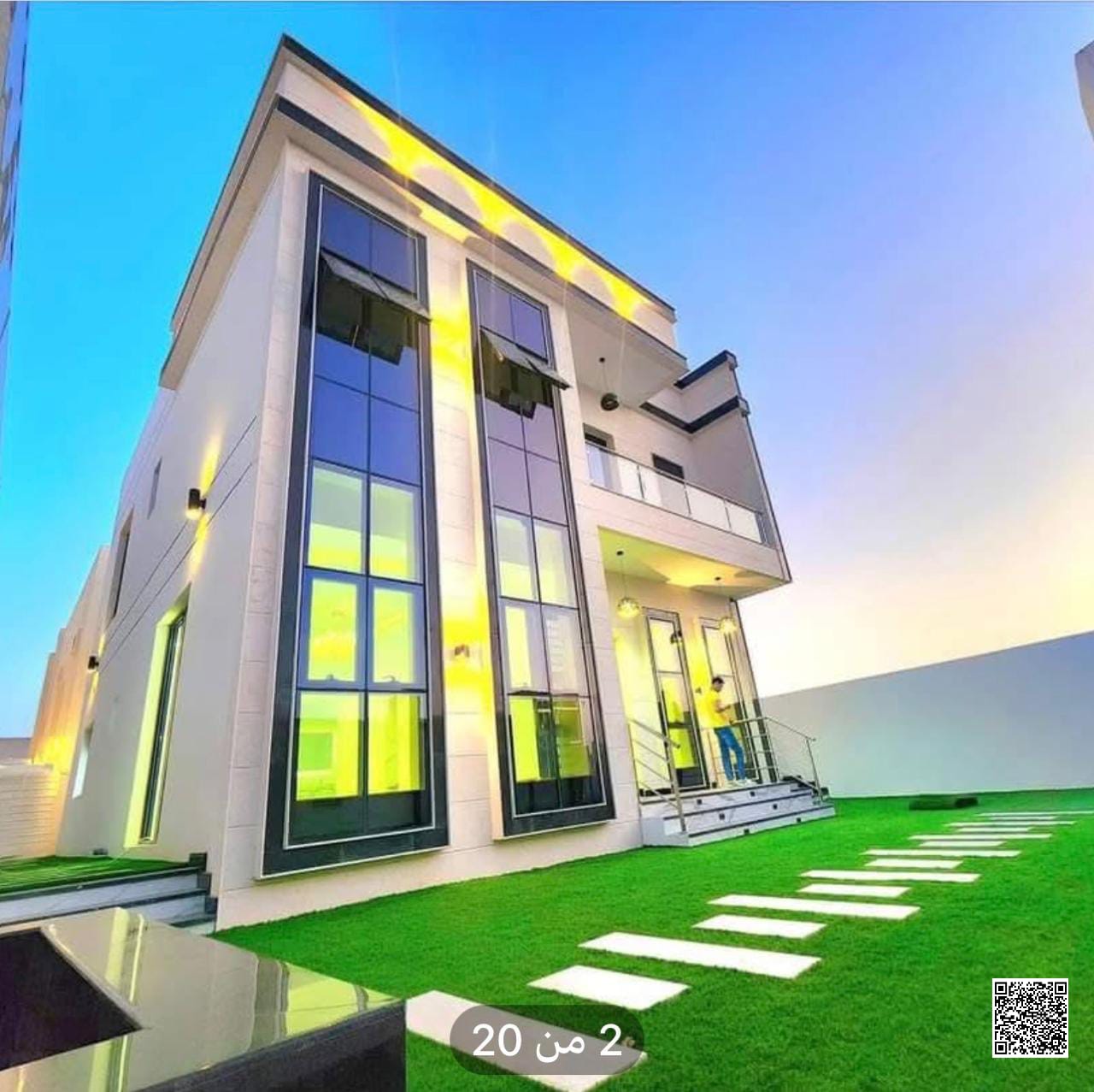 One of the most luxurious villas in Ajman, ready to move in, in Al Yasmin – central air conditioning – practical design and spacious areas