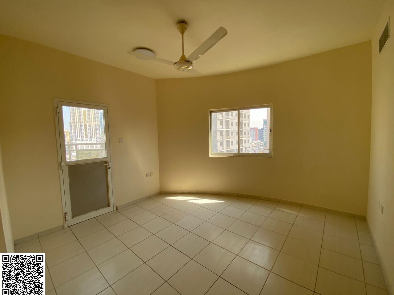 Two bedrooms and a living room in Al Nuaimiya 2, near Gulf Bridge, with an open view and close to Al Ittihad Street.