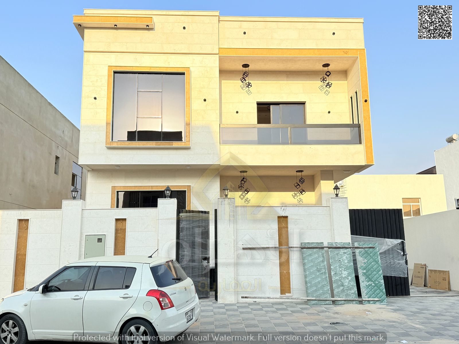 Luxury villa with roof for sale – Al Zahiyah, Ajman. Super deluxe finishing – luxurious marble stone – upscale residential area.