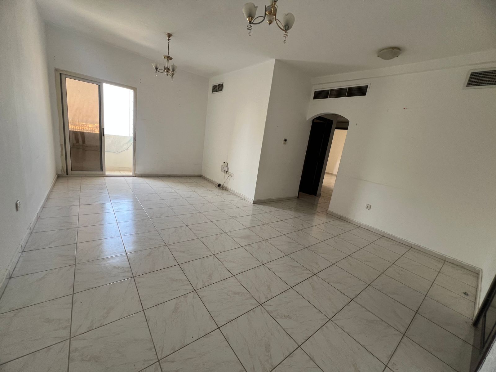 Two bedroom apartment for rent in Al Qasimia Al Nad with gym and swimming pool clean building great location near services and easy payment plan