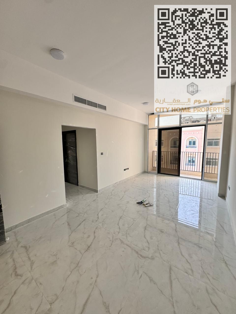 The lowest-priced 2 Bedroom + Living Room apartment for annual rent in Al Jurf 3, Ajman. Located in a family-friendly building within a high-class res