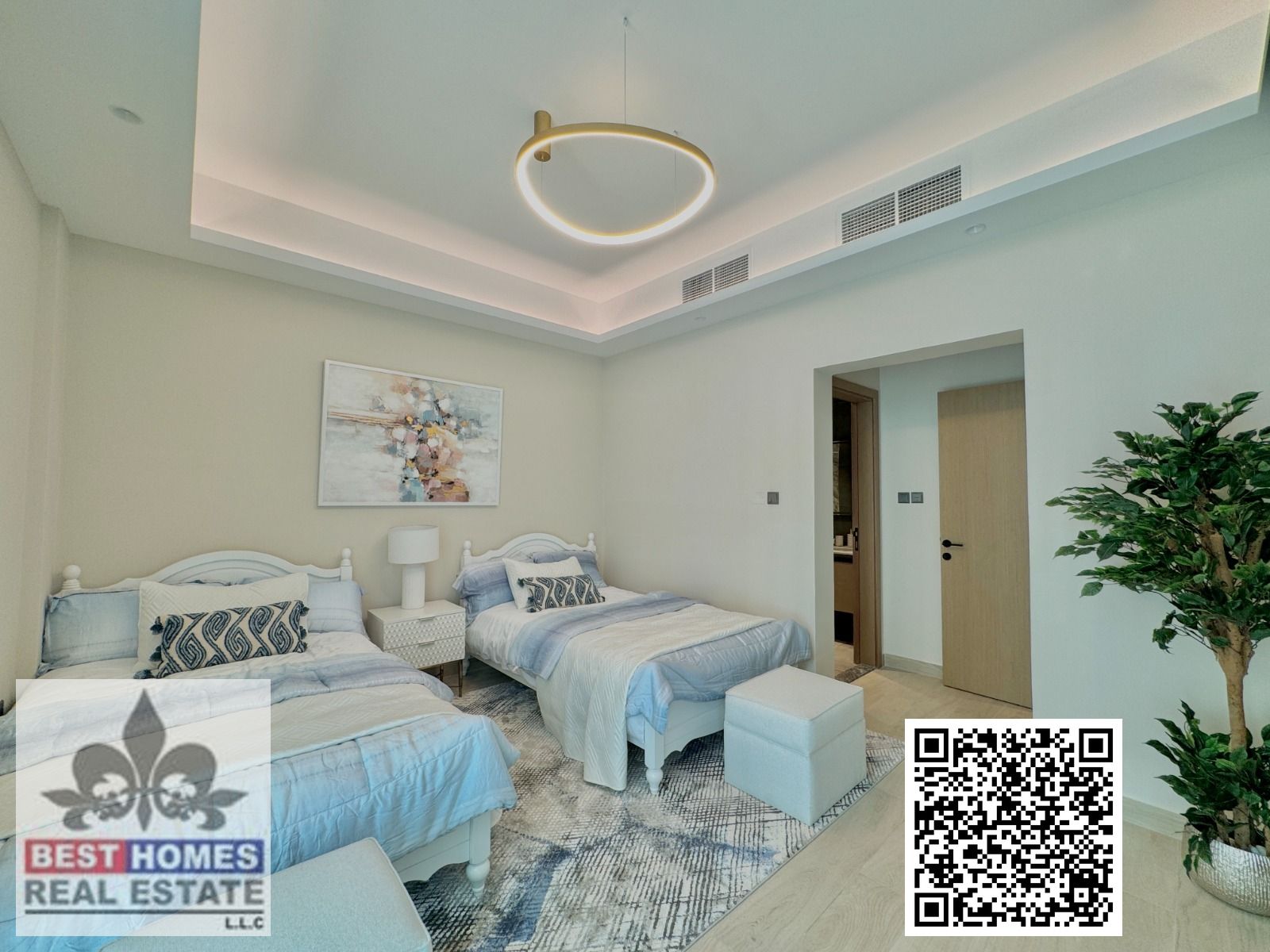 Elegant and spacious 1-bedroom apartment for sale in the prestigious Ajman Creek Tower.
