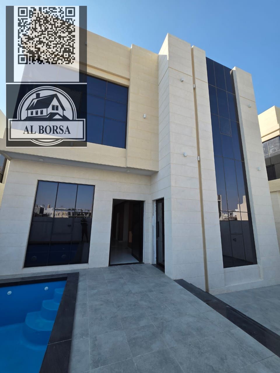 Villa for sale – Al Helio, Ajman | 5 master bedrooms, majlis, living room, maid's room, swimming pool | Fees included