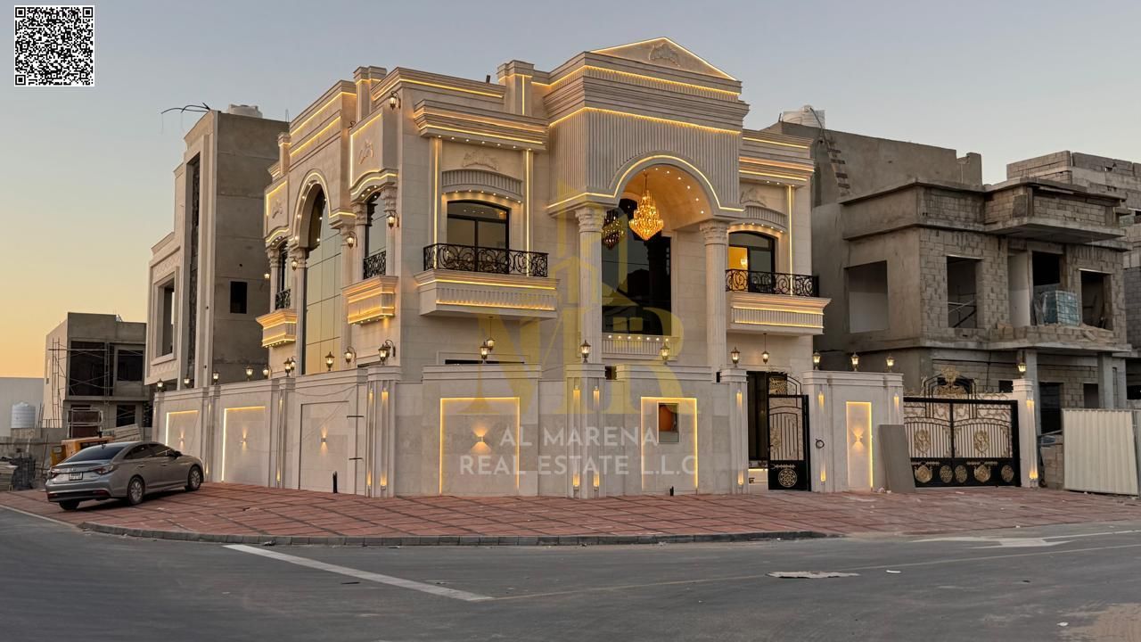 For Sale – Luxury Villa in Al Helio 2 Corner – Ajman | 5 Master Bedrooms | Classic Design | 4,000 sq ft | All-inclusive price | Freehold for all natio