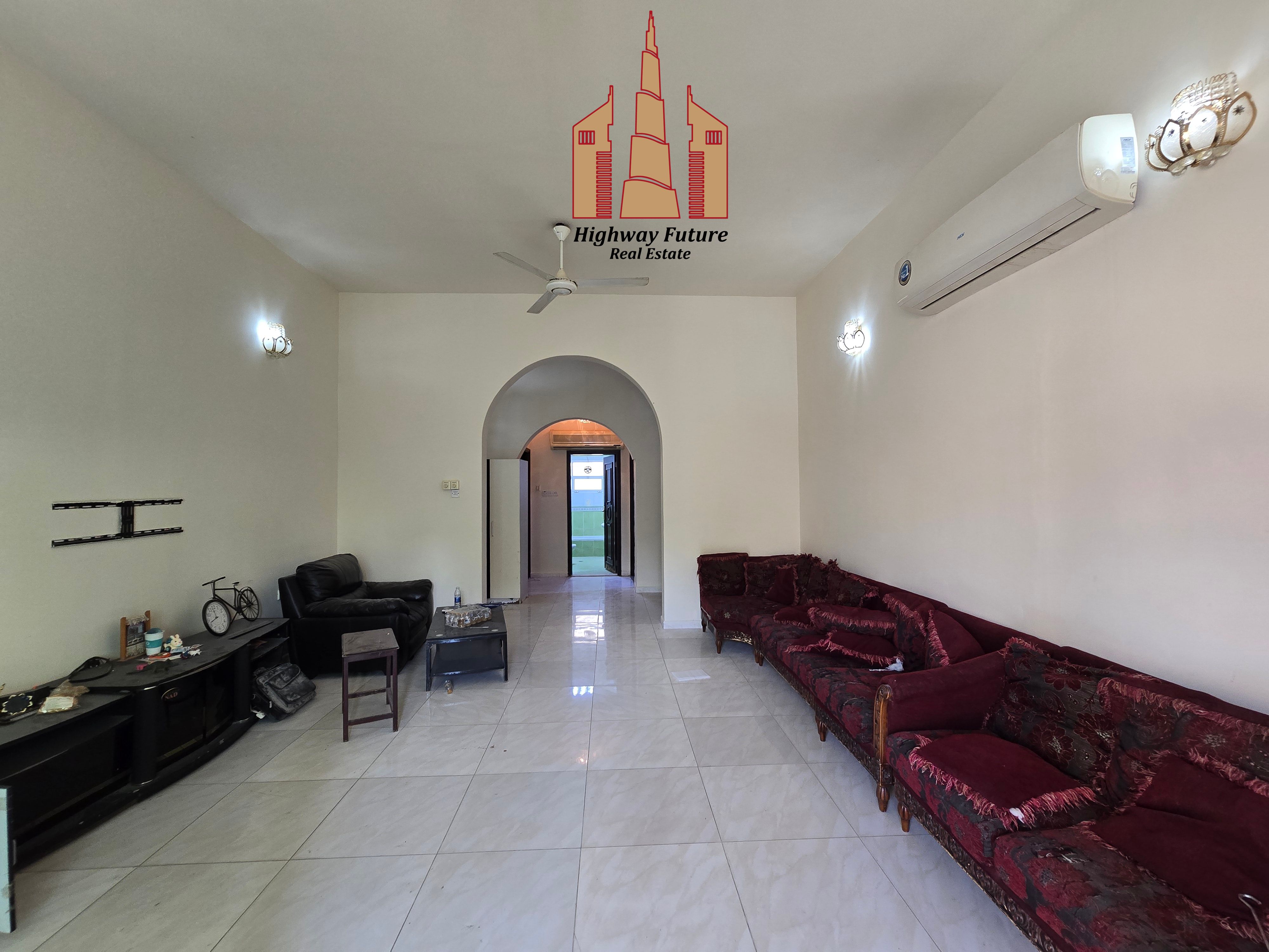 Private pool wardrobes parking hall 3 Majlis Maid room neat and clean 4 bedroom villa for sale 2m