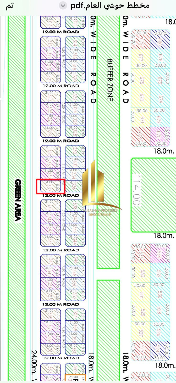 Corner commercial land for sale in Al-Hawshi