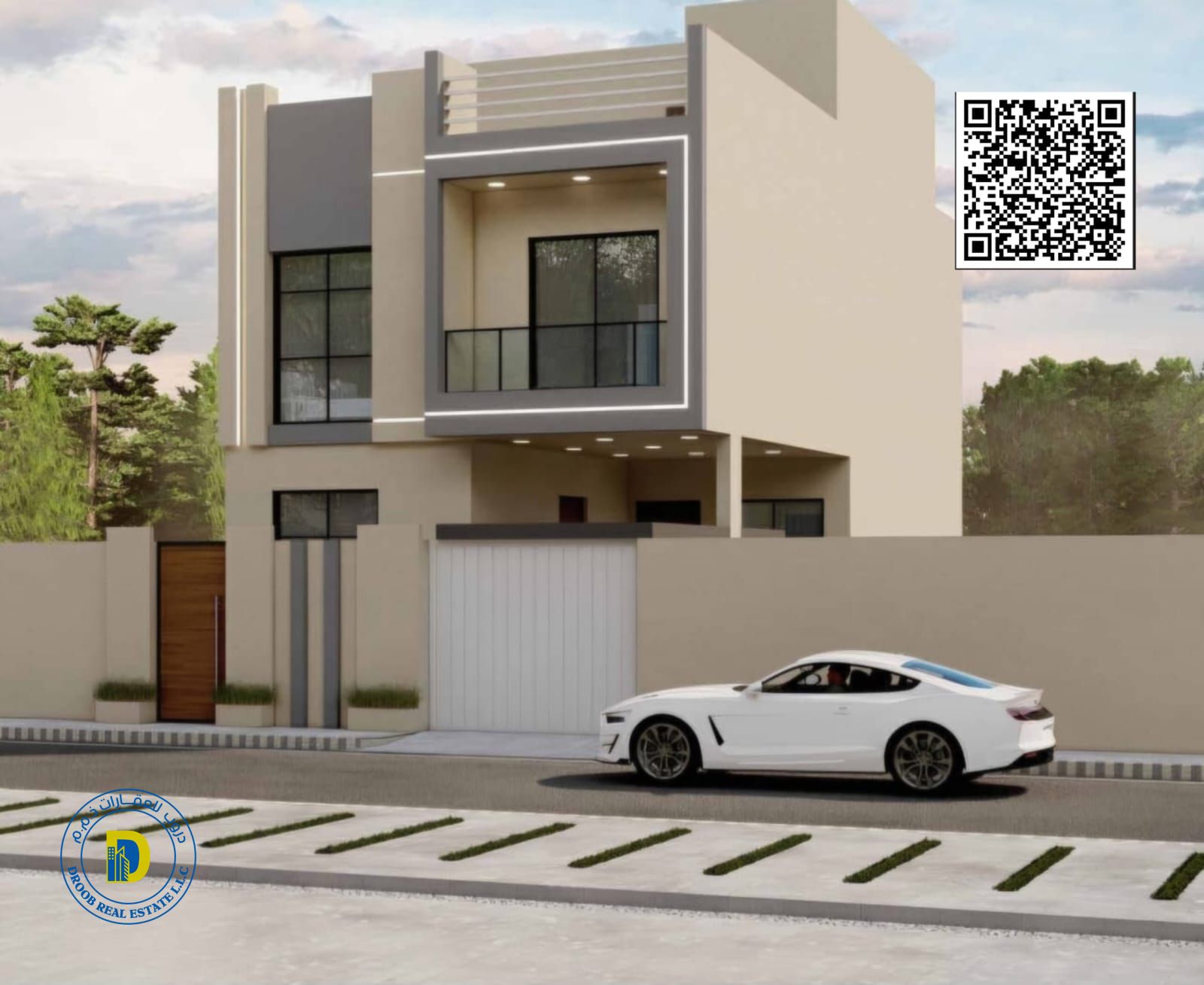 For sale: A stunning villa in Al-Haliyo area. 4 bedrooms, living room, majlis, and roof terrace. Price includes registration fees.