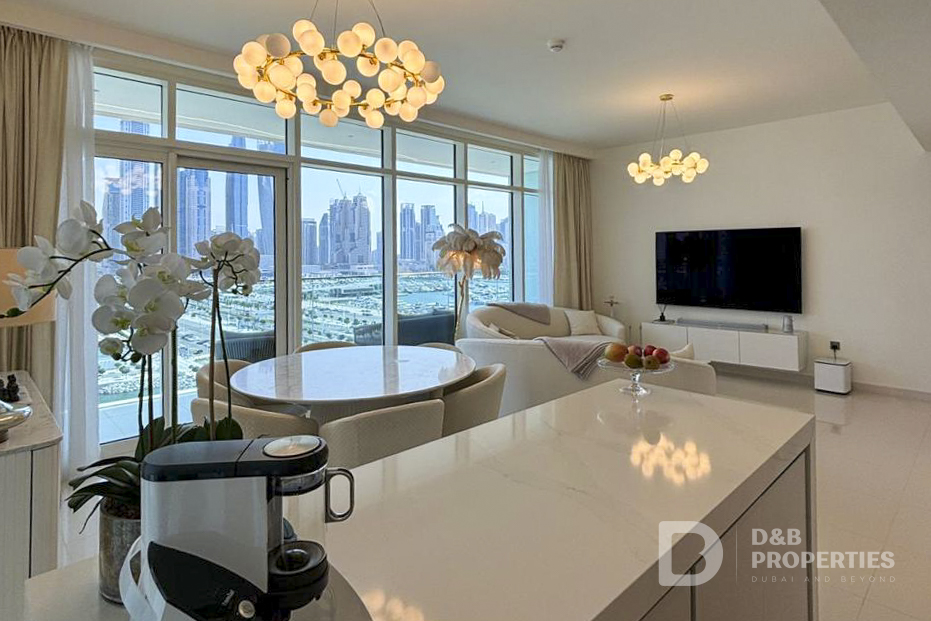 Marina and Palm View | Furnished | Corner Unit