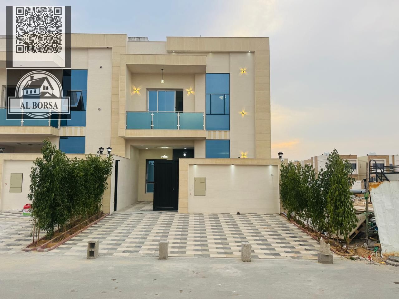 Villa for sale – Al Helio 2, Ajman | 5 master bedrooms, majlis, living room, maid's room | Two floors and a roof | Registration fees included